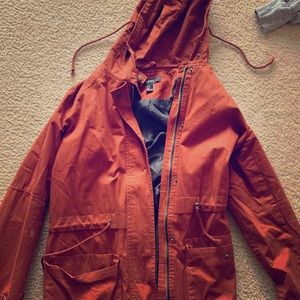 Burnt orange parka